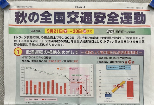 秋の全国交通安全運動掲示板